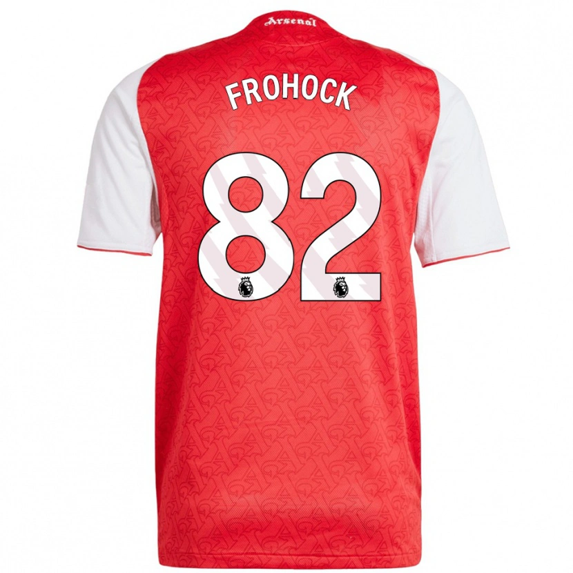 Danxen Homem Camisola Marley Frohock #82 Vermelho Branco Principal 2025/26 Camisa Brasil