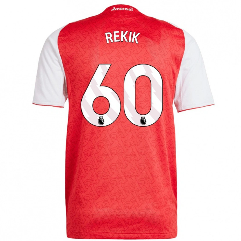 Danxen Homem Camisola Omar Rekik #60 Vermelho Branco Principal 2025/26 Camisa Brasil