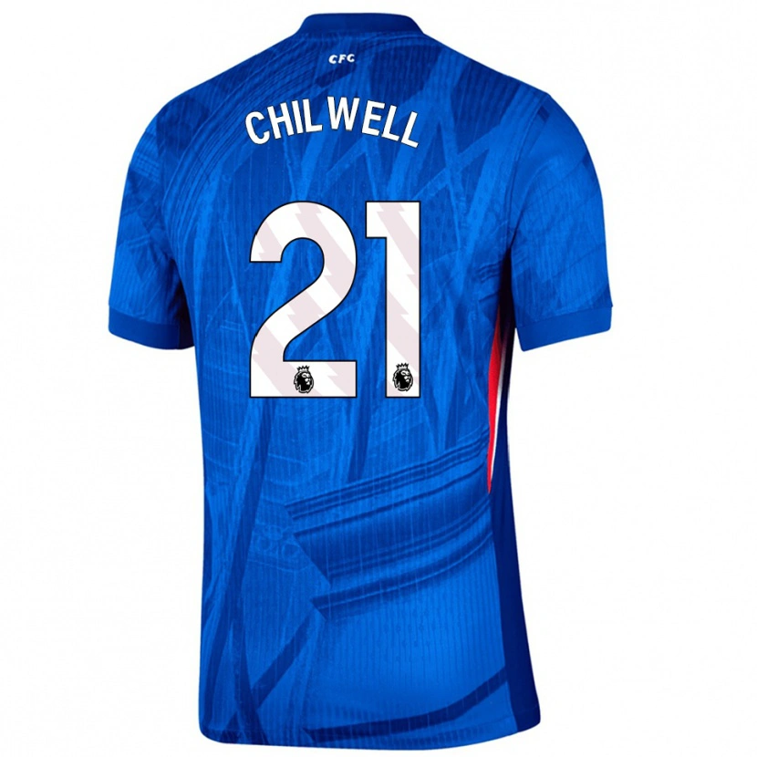 Danxen Homem Camisola Ben Chilwell #21 Azul Branco Principal 2025/26 Camisa Brasil