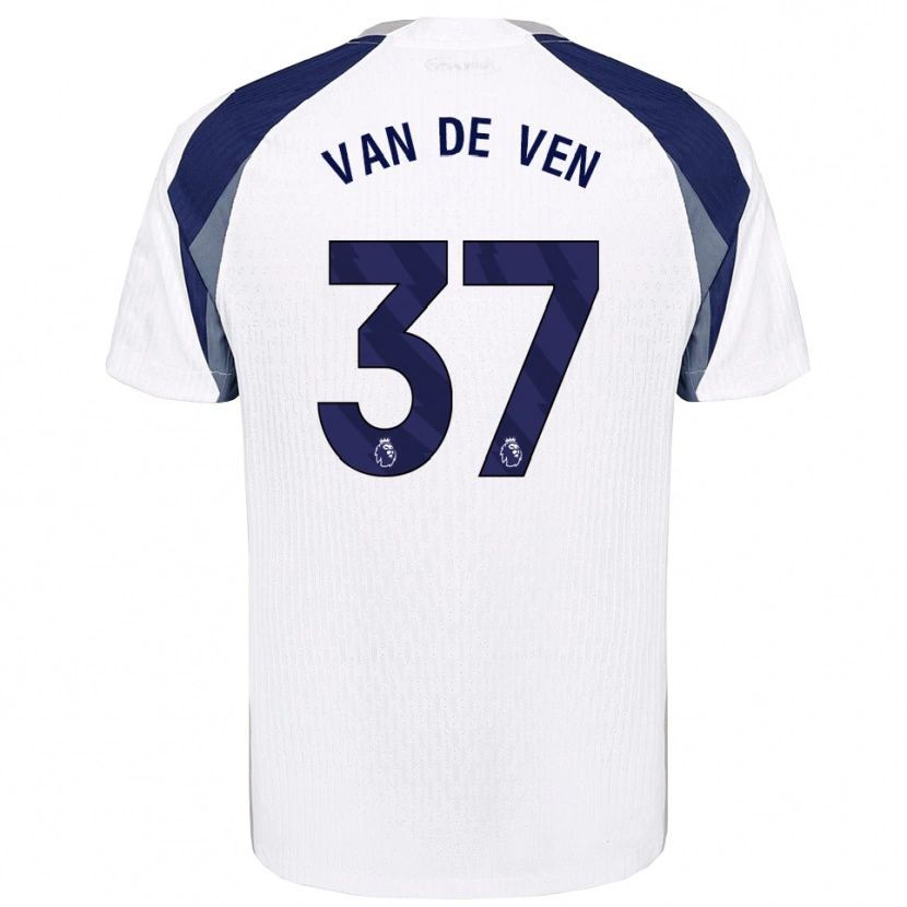 Danxen Homem Camisola Micky Van De Ven #37 Branco Marinho Principal 2025/26 Camisa Brasil