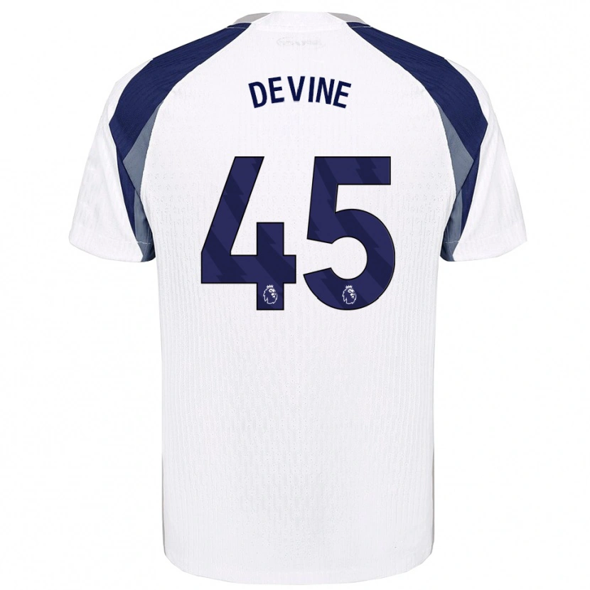 Danxen Homem Camisola Alfie Devine #45 Branco Marinho Principal 2025/26 Camisa Brasil