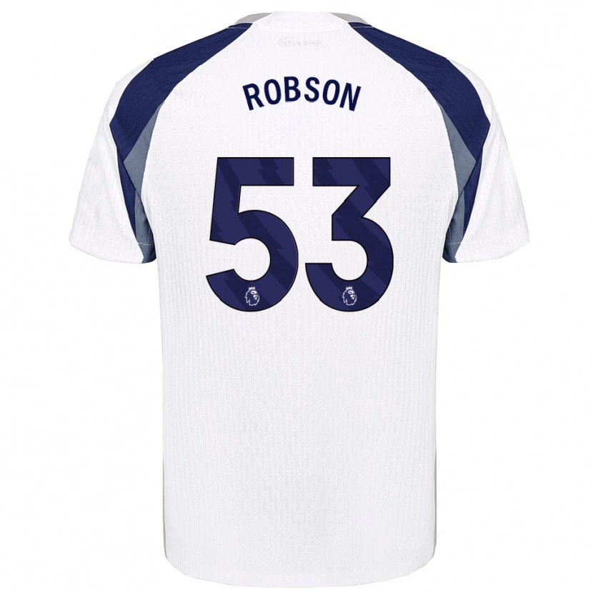 Danxen Homem Camisola Max Robson #53 Branco Marinho Principal 2025/26 Camisa Brasil