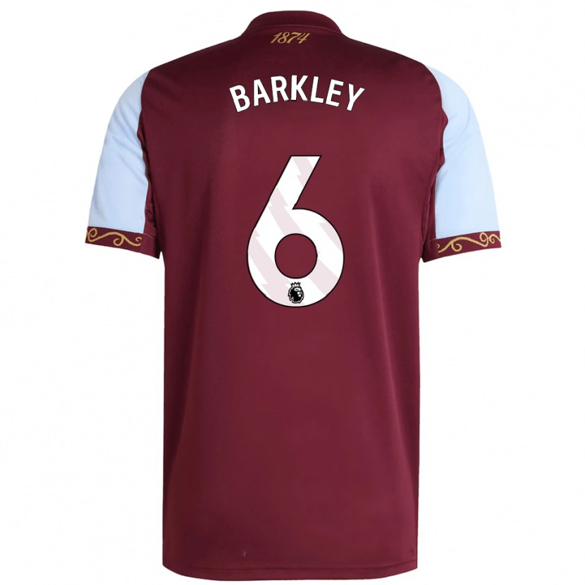 Danxen Homem Camisola Ross Barkley #6 Borgonha Azul Celeste Principal 2025/26 Camisa Brasil