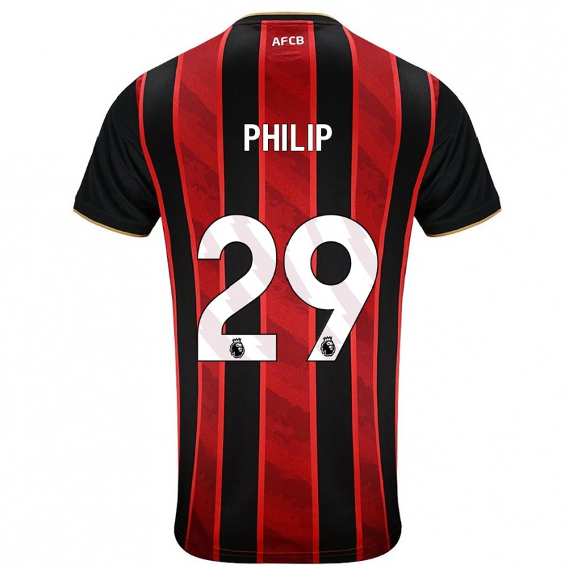 Danxen Homem Camisola Philip Billing #29 Vermelho Preto Principal 2025/26 Camisa Brasil
