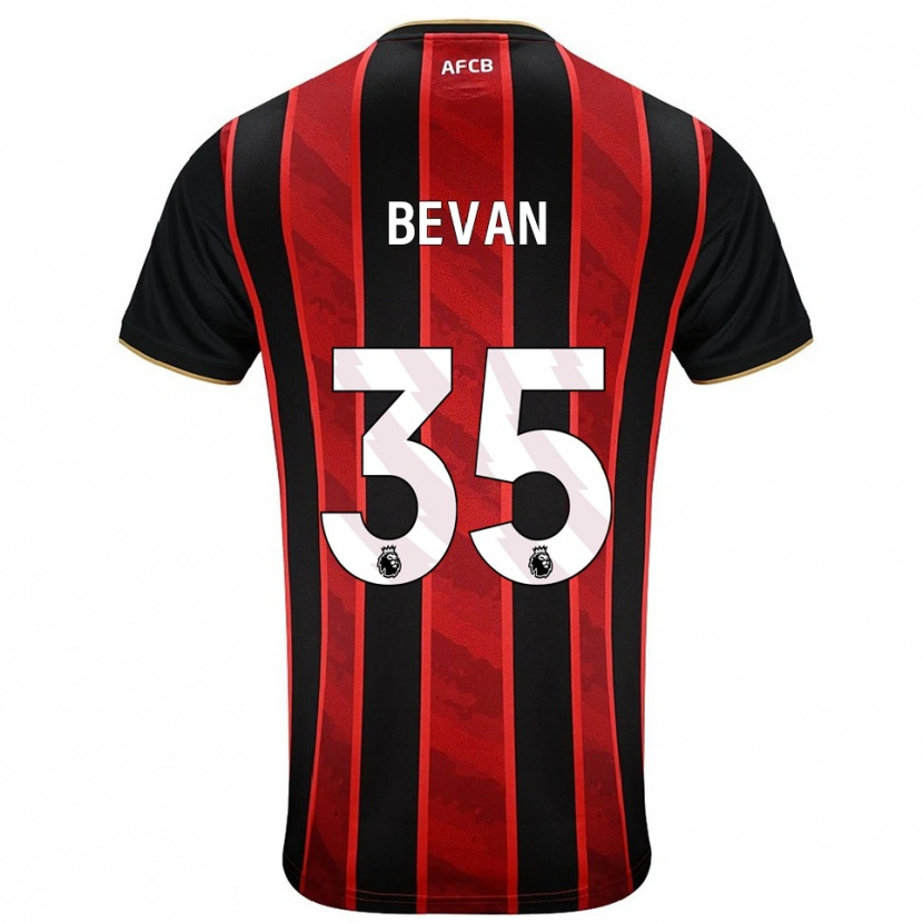 Danxen Homem Camisola Owen Bevan #35 Vermelho Preto Principal 2025/26 Camisa Brasil
