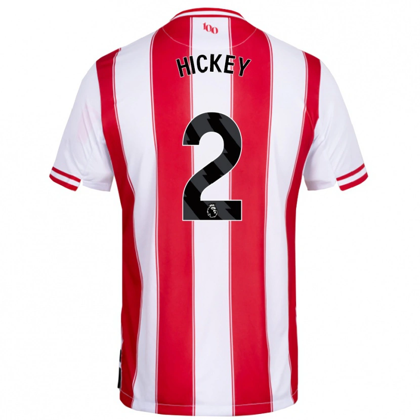 Danxen Homem Camisola Aaron Hickey #2 Vermelho Branco Principal 2025/26 Camisa Brasil