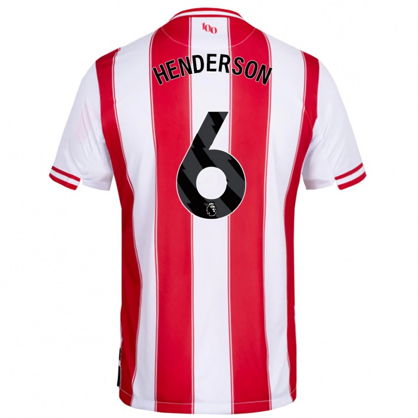 Danxen Homem Camisola Jordan Henderson #6 Vermelho Branco Principal 2025/26 Camisa Brasil