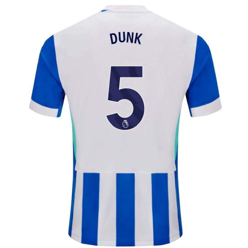 Danxen Homem Camisola Lewis Dunk #5 Azul Branco Principal 2025/26 Camisa Brasil