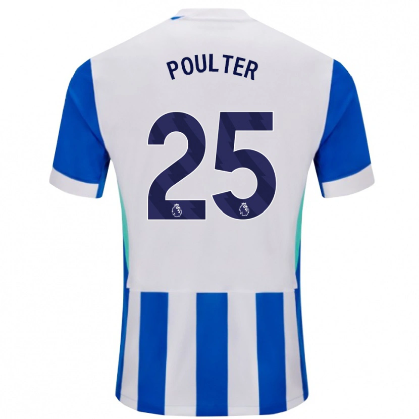 Danxen Homem Camisola Hannah Poulter #25 Azul Branco Principal 2025/26 Camisa Brasil
