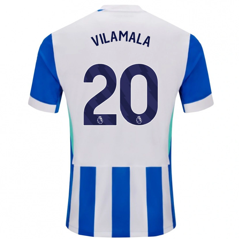 Danxen Homem Camisola Bruna Vilamala #20 Azul Branco Principal 2025/26 Camisa Brasil