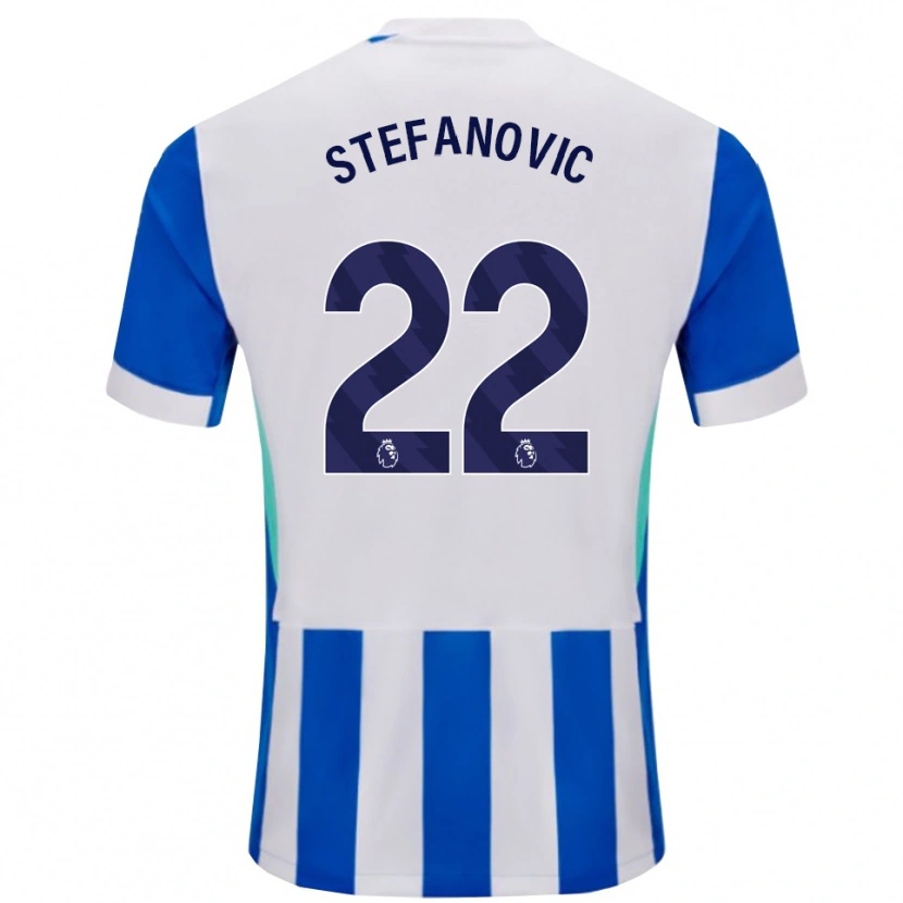 Danxen Homem Camisola Dejana Stefanović #22 Azul Branco Principal 2025/26 Camisa Brasil