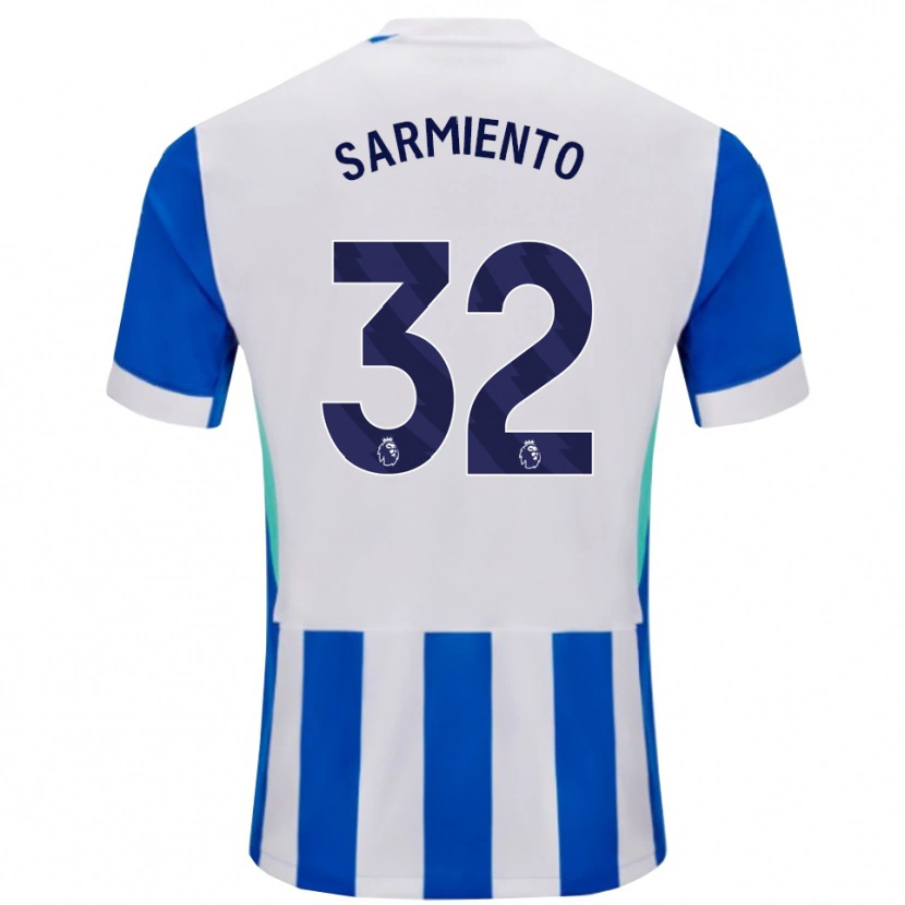 Danxen Homem Camisola Jeremy Sarmiento #32 Azul Branco Principal 2025/26 Camisa Brasil