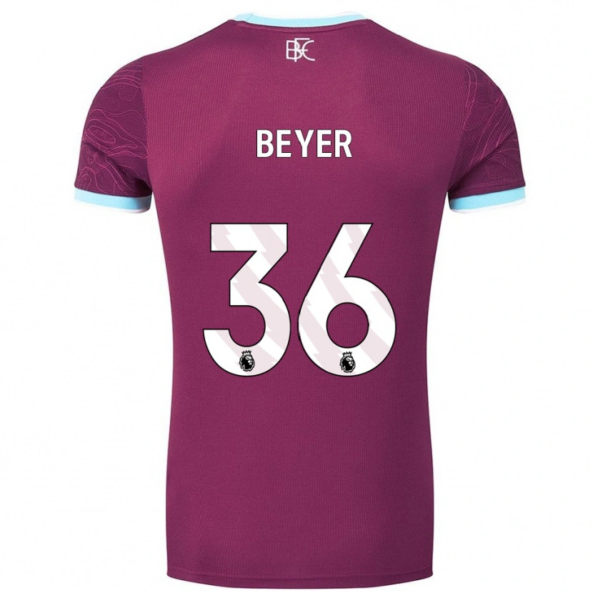 Danxen Homem Camisola Jordan Beyer #36 Borgonha Azul Celeste Principal 2025/26 Camisa Brasil
