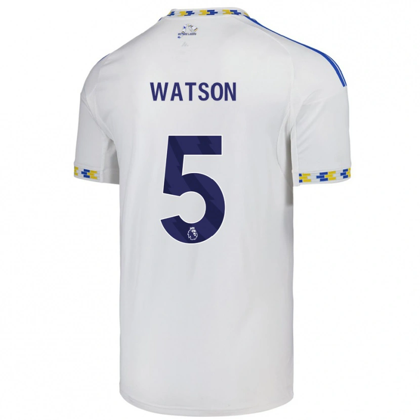 Danxen Homem Camisola Jacob Watson #5 Branco Azul Principal 2025/26 Camisa Brasil