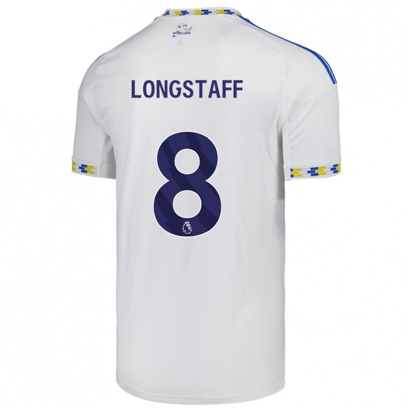 Danxen Homem Camisola Sean Longstaff #8 Branco Azul Principal 2025/26 Camisa Brasil
