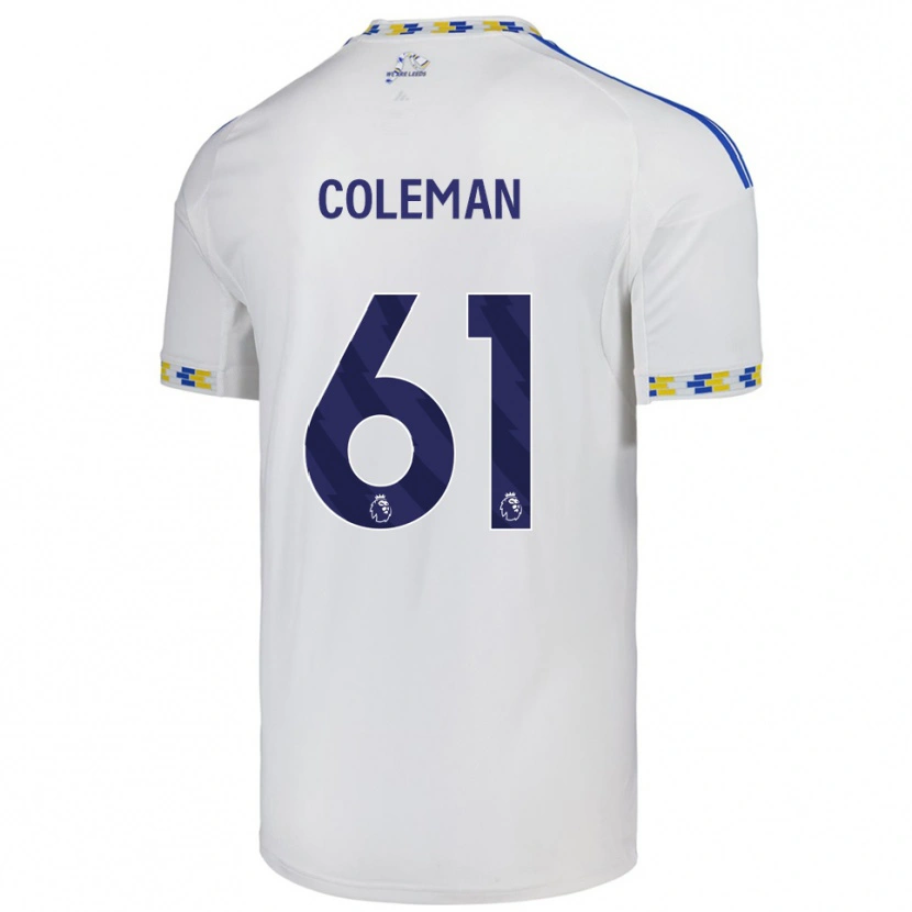 Danxen Homem Camisola Cian Coleman #61 Branco Azul Principal 2025/26 Camisa Brasil