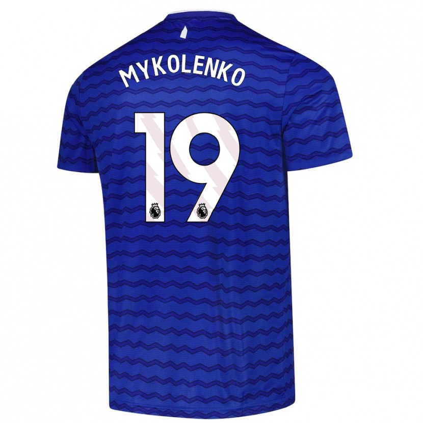 Danxen Homem Camisola Vitaliy Mykolenko #19 Azul Marinho Principal 2025/26 Camisa Brasil