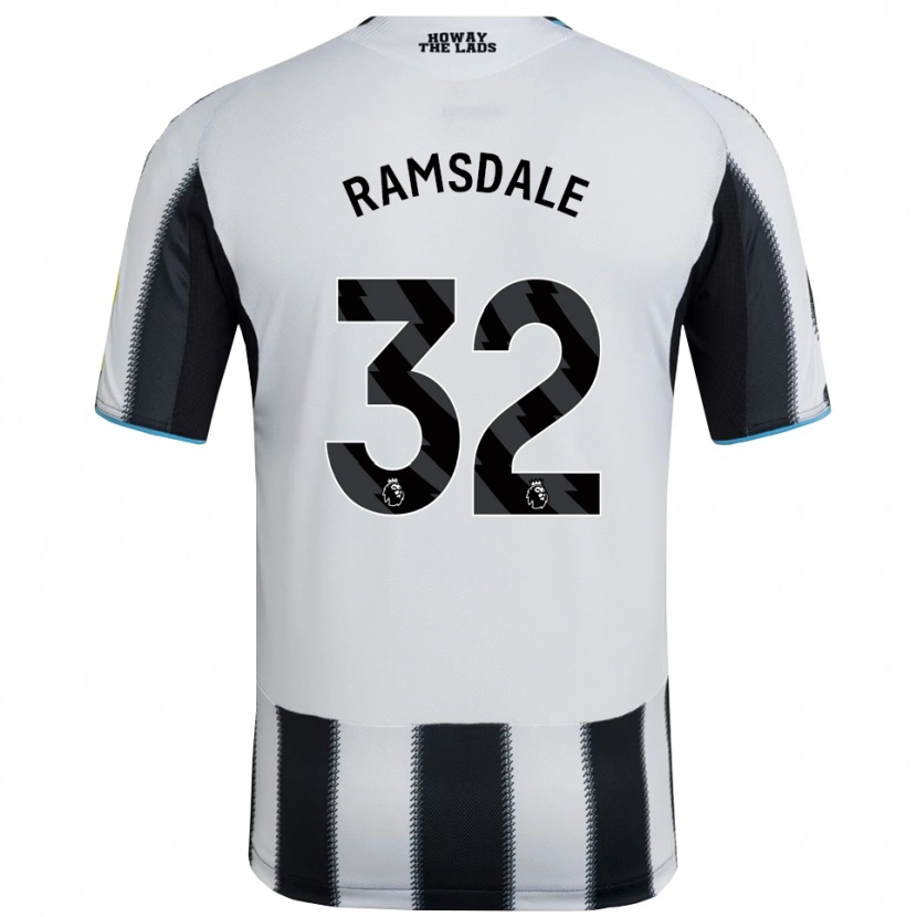 Danxen Homem Camisola Aaron Ramsdale #32 Preto Branco Principal 2025/26 Camisa Brasil
