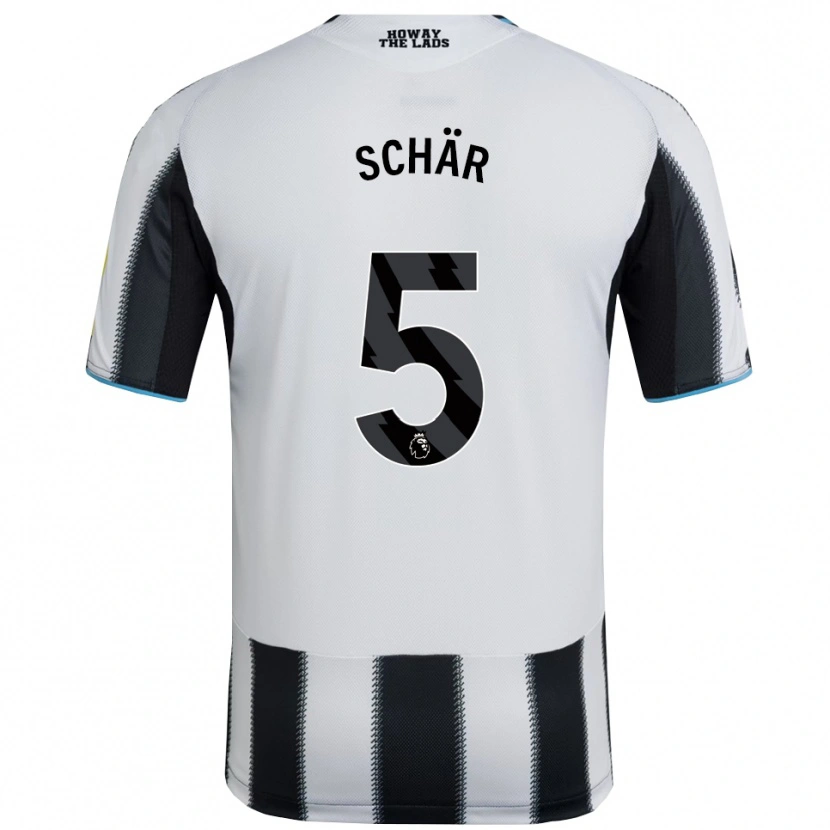 Danxen Homem Camisola Fabian Schär #5 Preto Branco Principal 2025/26 Camisa Brasil
