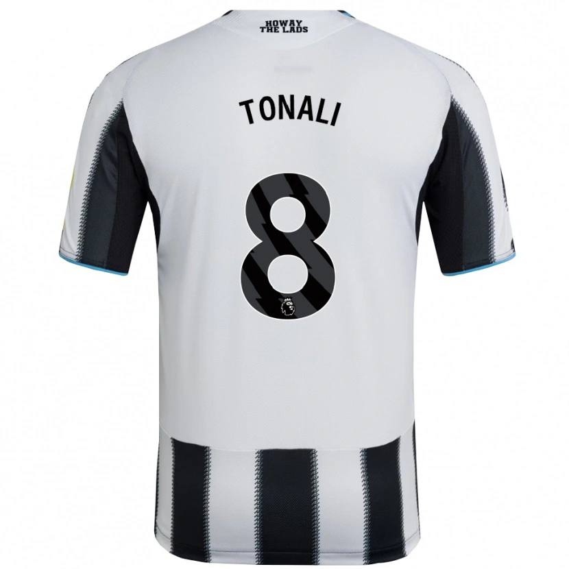 Danxen Homem Camisola Sandro Tonali #8 Preto Branco Principal 2025/26 Camisa Brasil