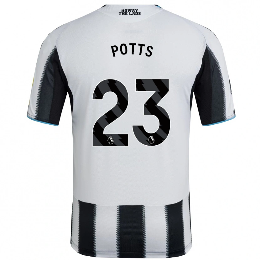 Danxen Homem Camisola Charlotte Potts #23 Preto Branco Principal 2025/26 Camisa Brasil