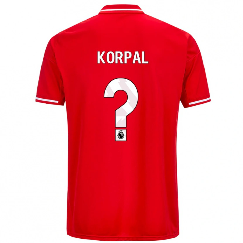 Danxen Homem Camisola Aaron Korpal #0 Vermelho Branco Principal 2025/26 Camisa Brasil