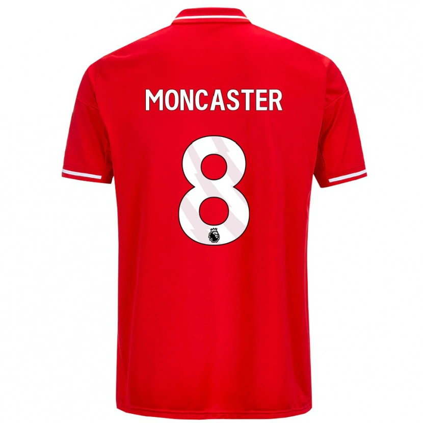 Danxen Homem Camisola Mai Moncaster #8 Vermelho Branco Principal 2025/26 Camisa Brasil