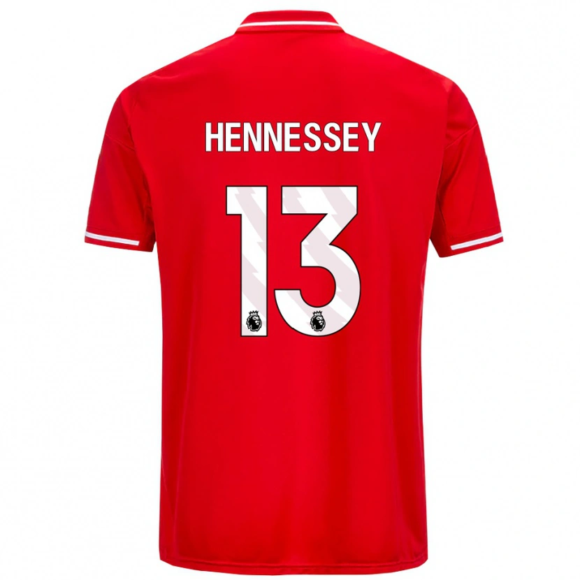 Danxen Homem Camisola Wayne Hennessey #13 Vermelho Branco Principal 2025/26 Camisa Brasil