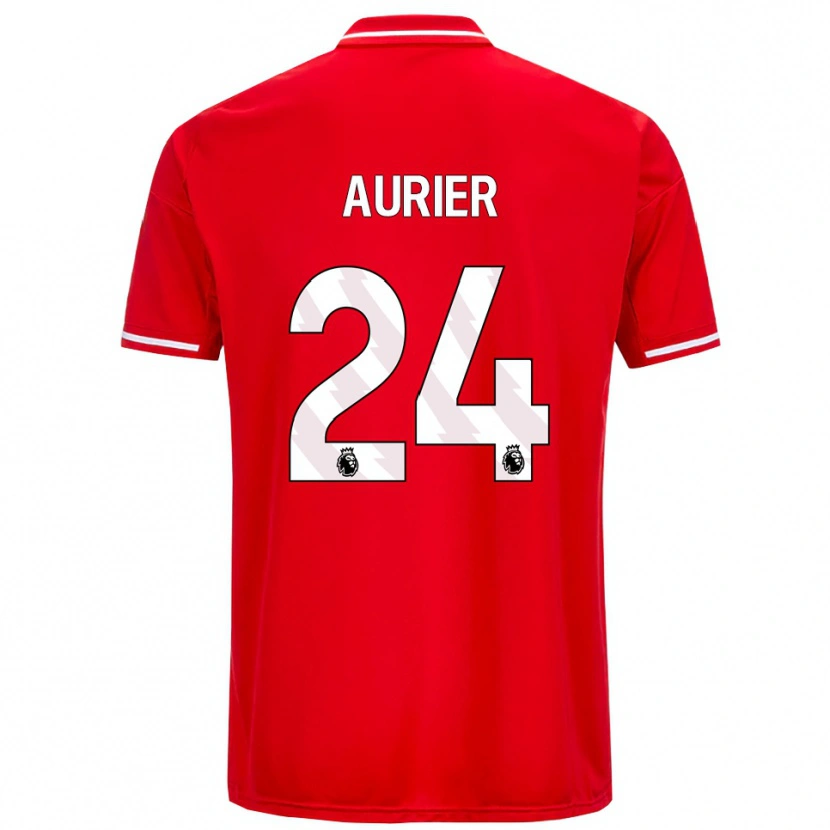 Danxen Homem Camisola Serge Aurier #24 Vermelho Branco Principal 2025/26 Camisa Brasil