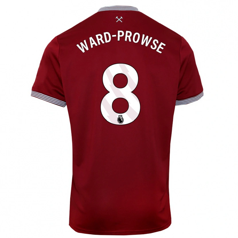 Danxen Homem Camisola James Ward-Prowse #8 Borgonha Branco Principal 2025/26 Camisa Brasil