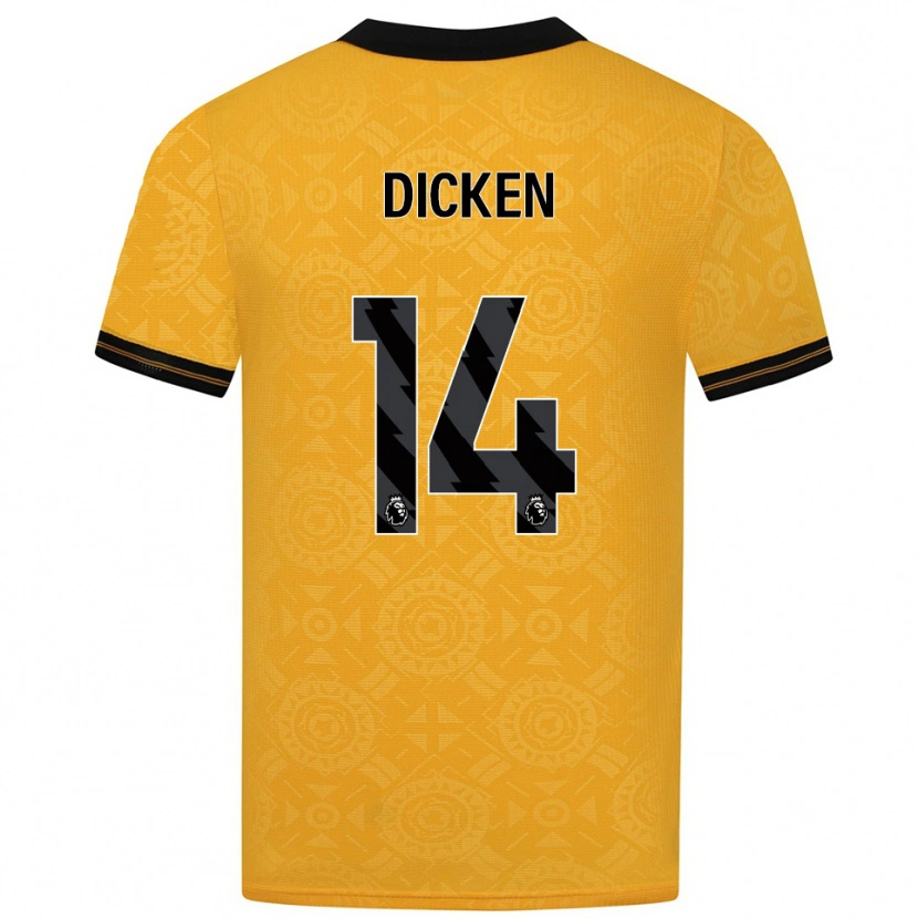 Danxen Homem Camisola Amy Dicken #14 Amarelo Preto Principal 2025/26 Camisa Brasil