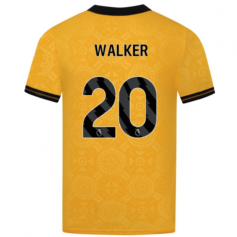 Danxen Homem Camisola Lowri Walker #20 Amarelo Preto Principal 2025/26 Camisa Brasil