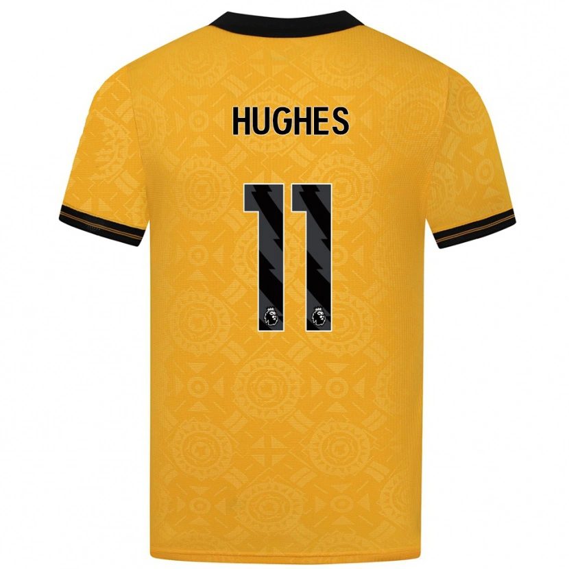 Danxen Homem Camisola Amber Hughes #11 Amarelo Preto Principal 2025/26 Camisa Brasil