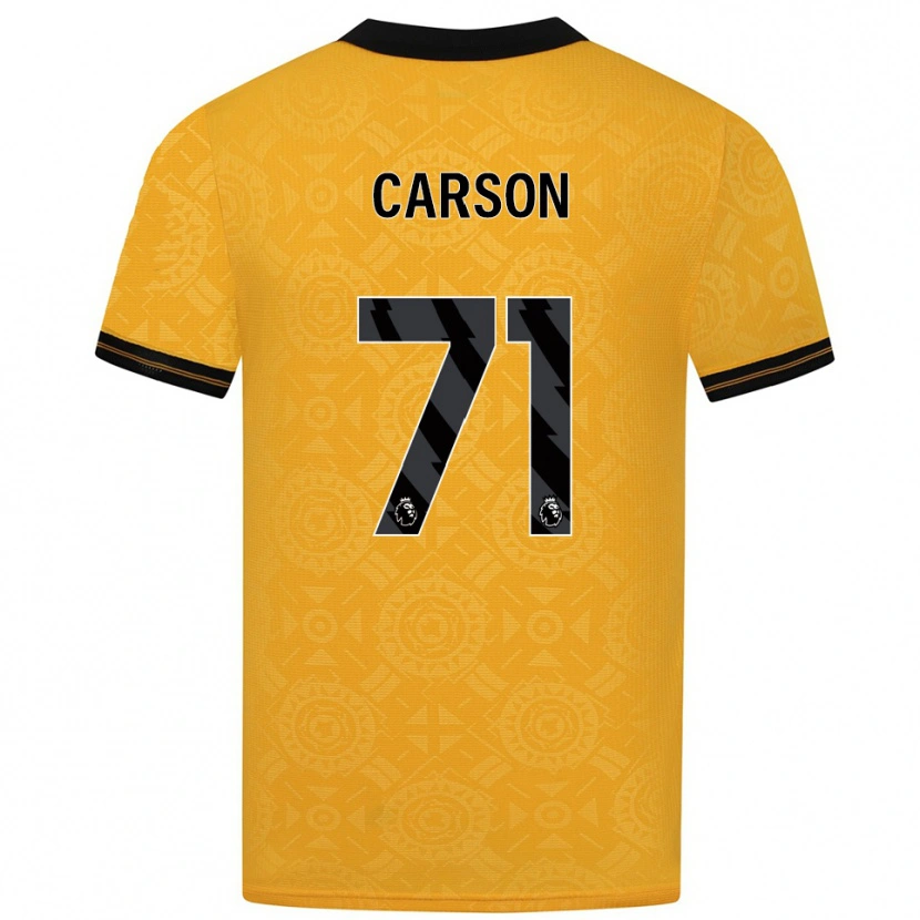 Danxen Homem Camisola Hayden Carson #71 Amarelo Preto Principal 2025/26 Camisa Brasil