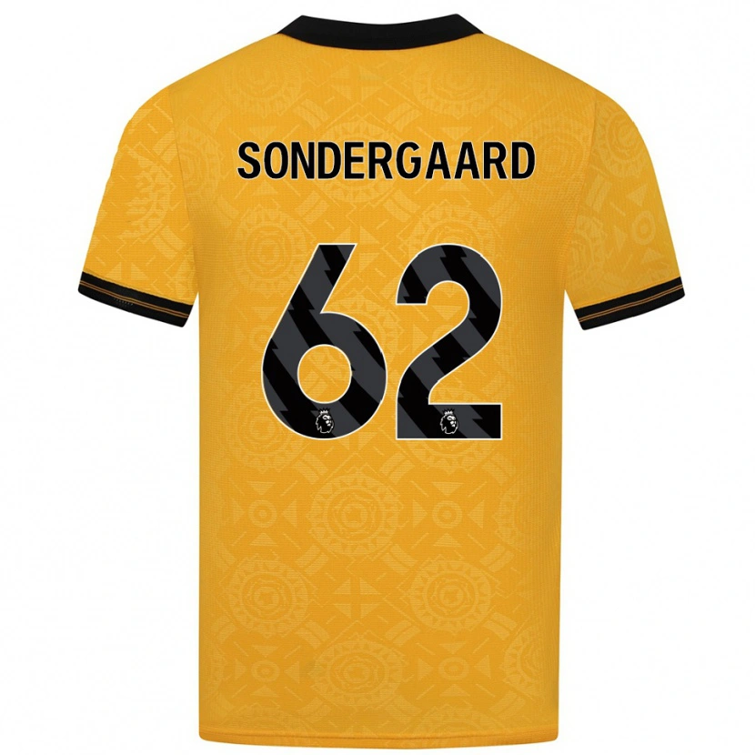 Danxen Homem Camisola Andreas Sondergaard #62 Amarelo Preto Principal 2025/26 Camisa Brasil