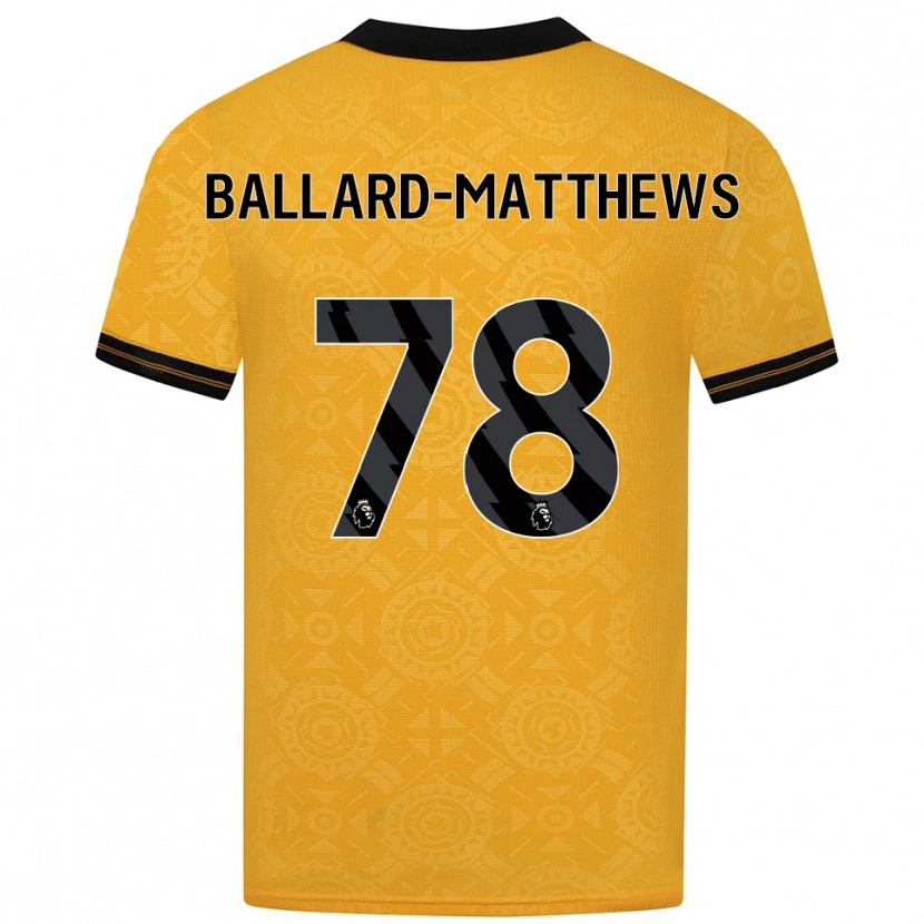 Danxen Homem Camisola Emilio Ballard-Matthews #78 Amarelo Preto Principal 2025/26 Camisa Brasil