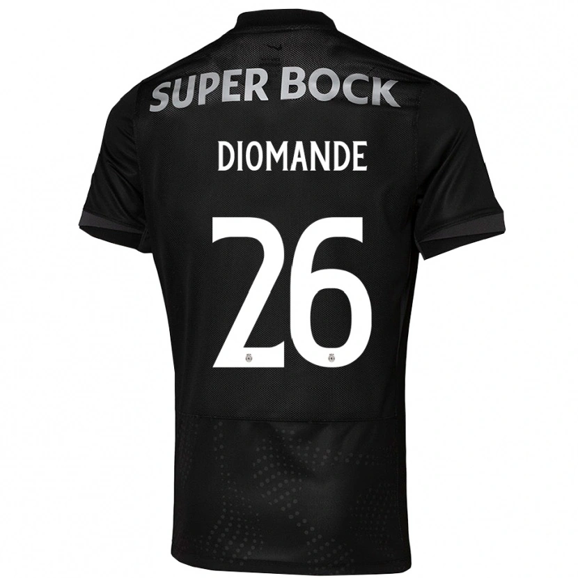 Danxen Homem Camisola Ousmane Diomande #26 Preto Branco Alternativa 2025/26 Camisa Brasil