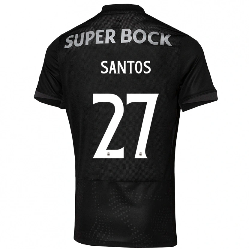 Danxen Homem Camisola Alisson Santos #27 Preto Branco Alternativa 2025/26 Camisa Brasil