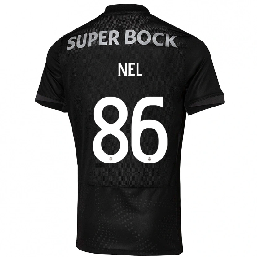 Danxen Homem Camisola Rafael Nel #86 Preto Branco Alternativa 2025/26 Camisa Brasil