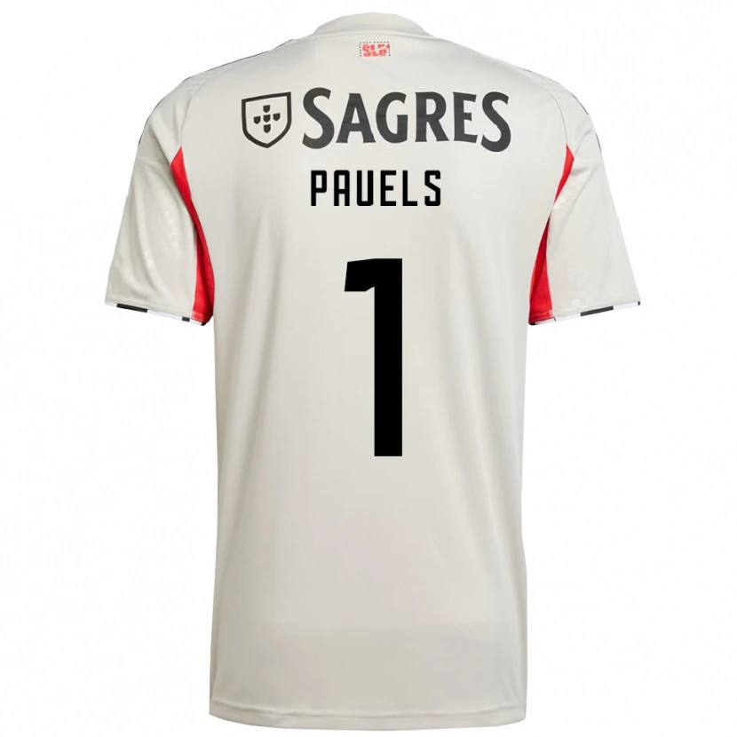 Danxen Homem Camisola Lena Pauels #1 Branco Sujo Vermelho Alternativa 2025/26 Camisa Brasil