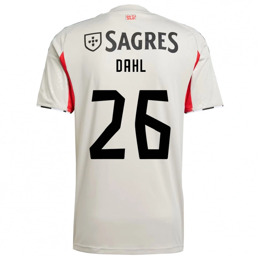 Danxen Homem Camisola Samuel Dahl #26 Branco Sujo Vermelho Alternativa 2025/26 Camisa Brasil