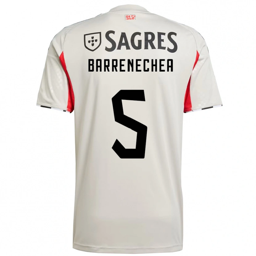Danxen Homem Camisola Enzo Barrenechea #5 Branco Sujo Vermelho Alternativa 2025/26 Camisa Brasil