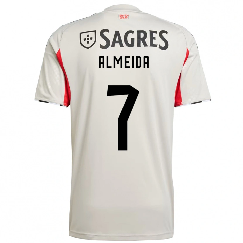 Danxen Homem Camisola Tomas Almeida #7 Branco Sujo Vermelho Alternativa 2025/26 Camisa Brasil