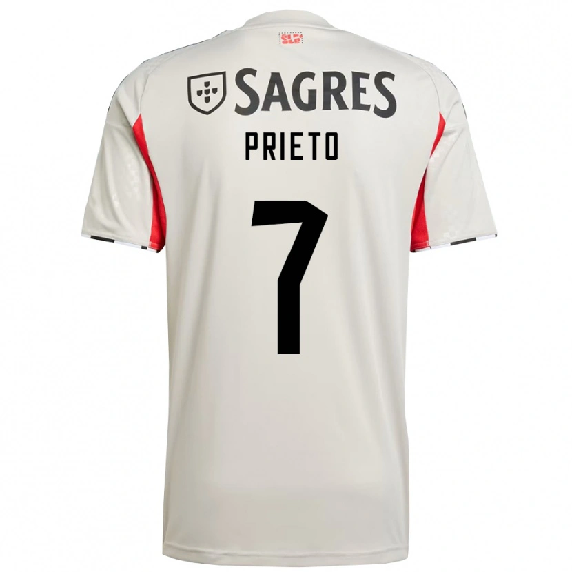 Danxen Homem Camisola Cristina Prieto #7 Branco Sujo Vermelho Alternativa 2025/26 Camisa Brasil