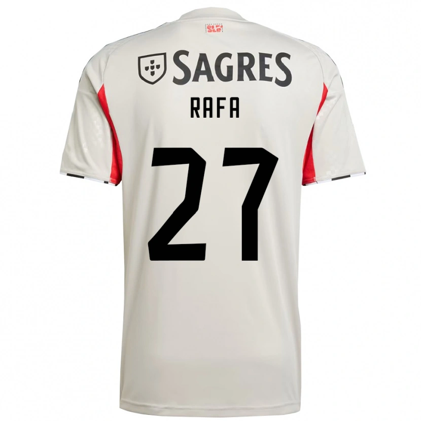 Danxen Homem Camisola Rafa Silva #27 Branco Sujo Vermelho Alternativa 2025/26 Camisa Brasil