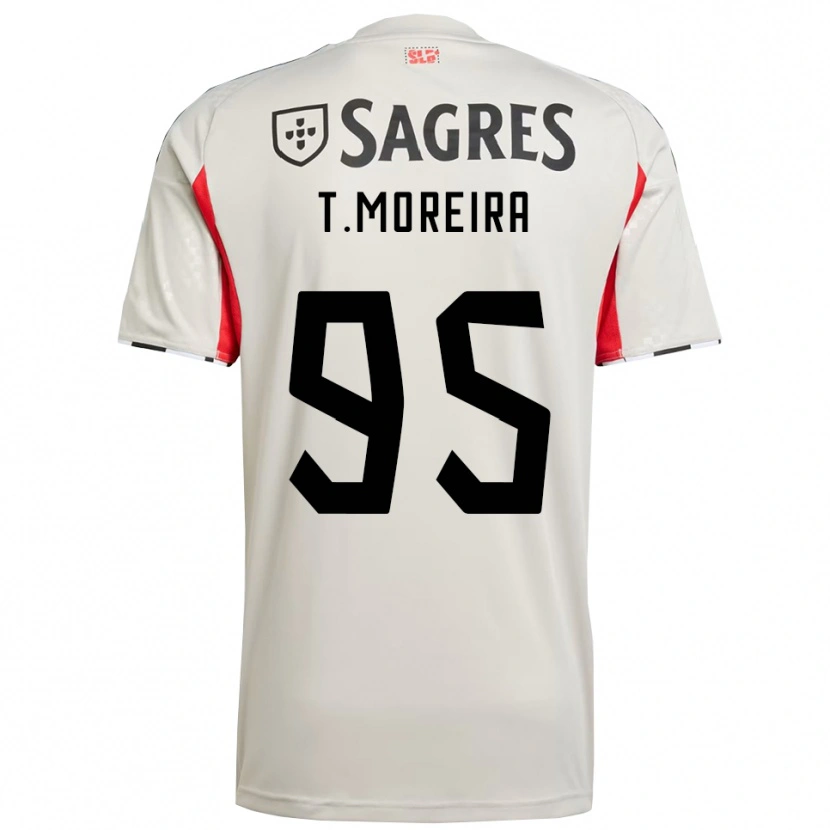 Danxen Homem Camisola Tomás Moreira #95 Branco Sujo Vermelho Alternativa 2025/26 Camisa Brasil