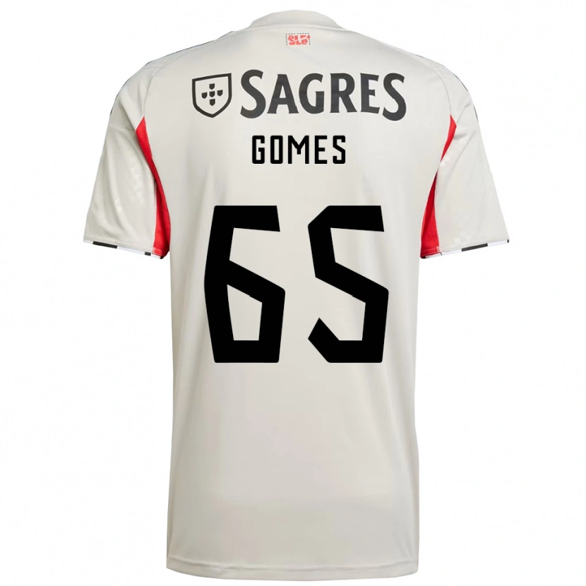 Danxen Homem Camisola André Gomes #65 Branco Sujo Vermelho Alternativa 2025/26 Camisa Brasil