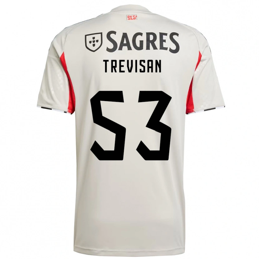 Danxen Homem Camisola Jelani Trevisan #53 Branco Sujo Vermelho Alternativa 2025/26 Camisa Brasil