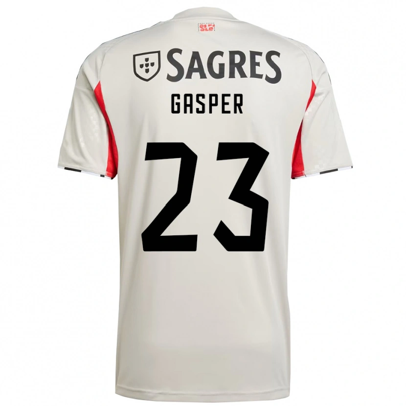 Danxen Homem Camisola Anna Gasper #23 Branco Sujo Vermelho Alternativa 2025/26 Camisa Brasil