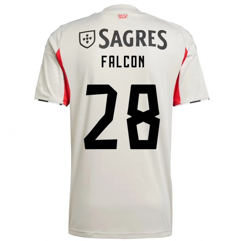 Danxen Homem Camisola Andrea Falcón #28 Branco Sujo Vermelho Alternativa 2025/26 Camisa Brasil